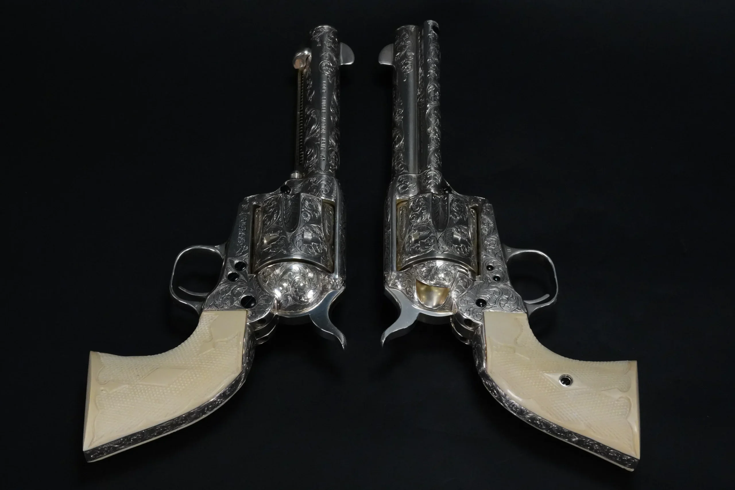 Colt Single Action Army Consecutive Pair Factory Class D Master Engraved by Jan Gwinnell photo 4