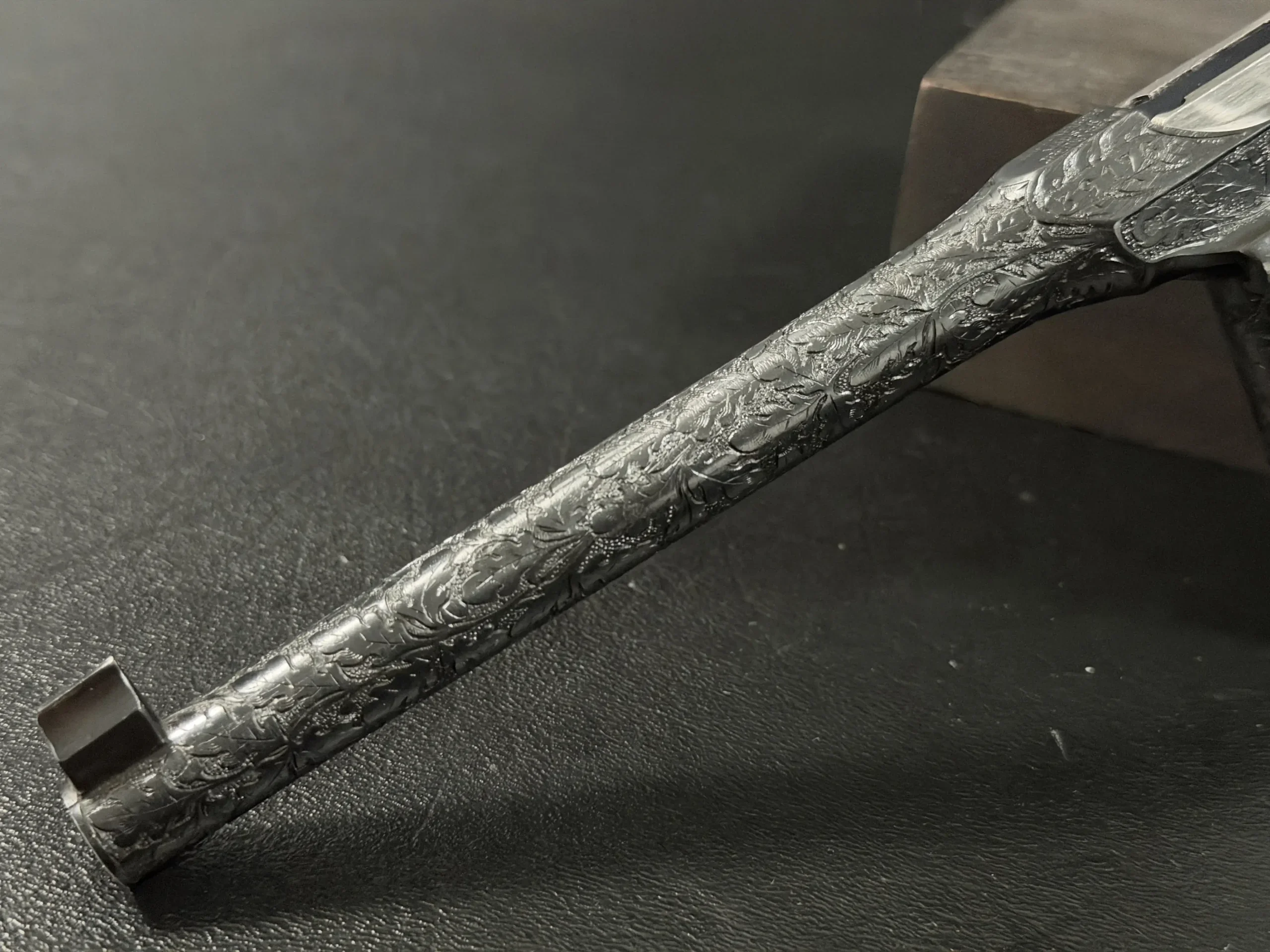 Engraved Mauser C96 Broomhandle With Shoulder Stock photo 5