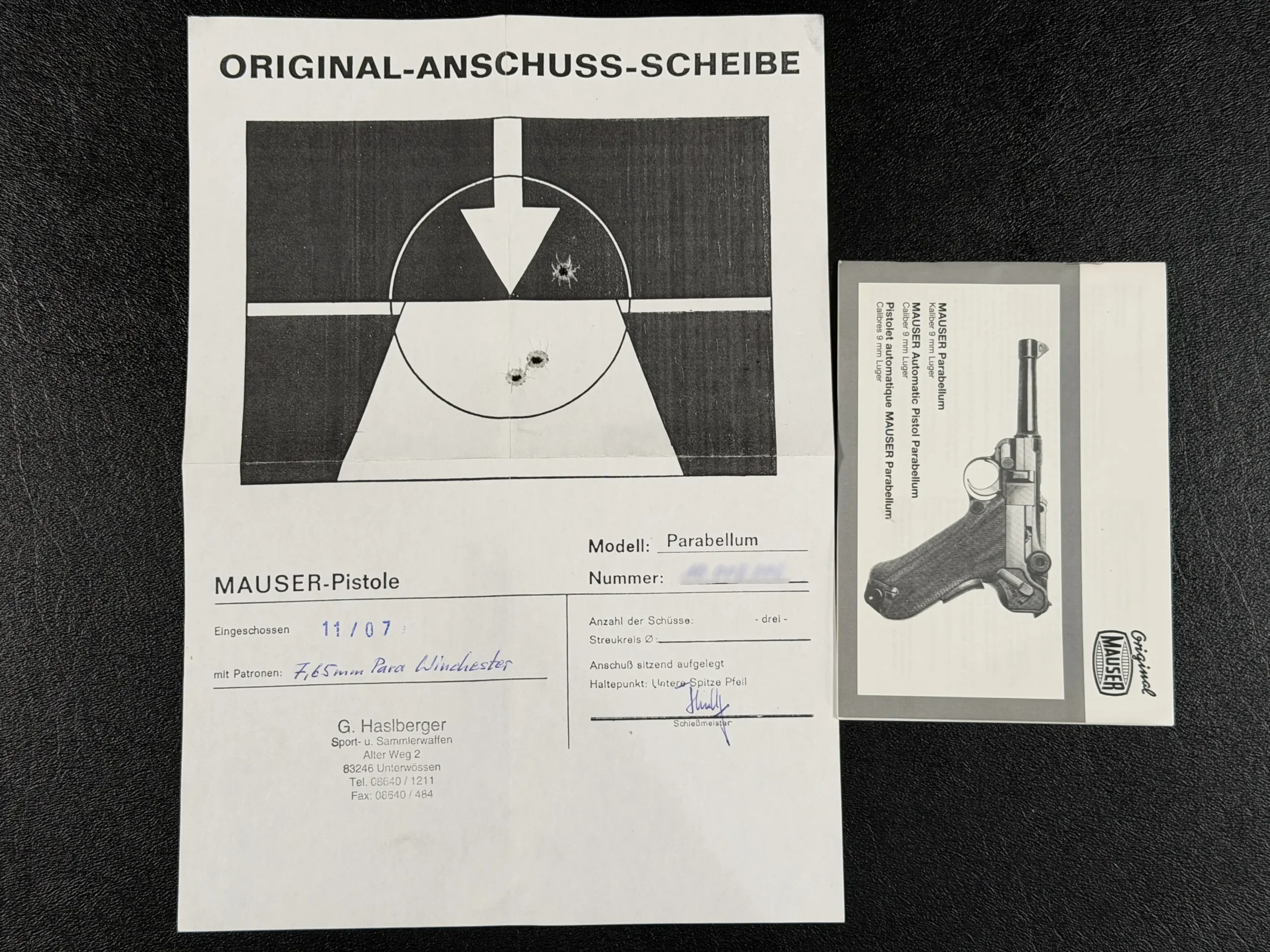 Mauser Parabellum IWA '89 Engraved Luger photo 3