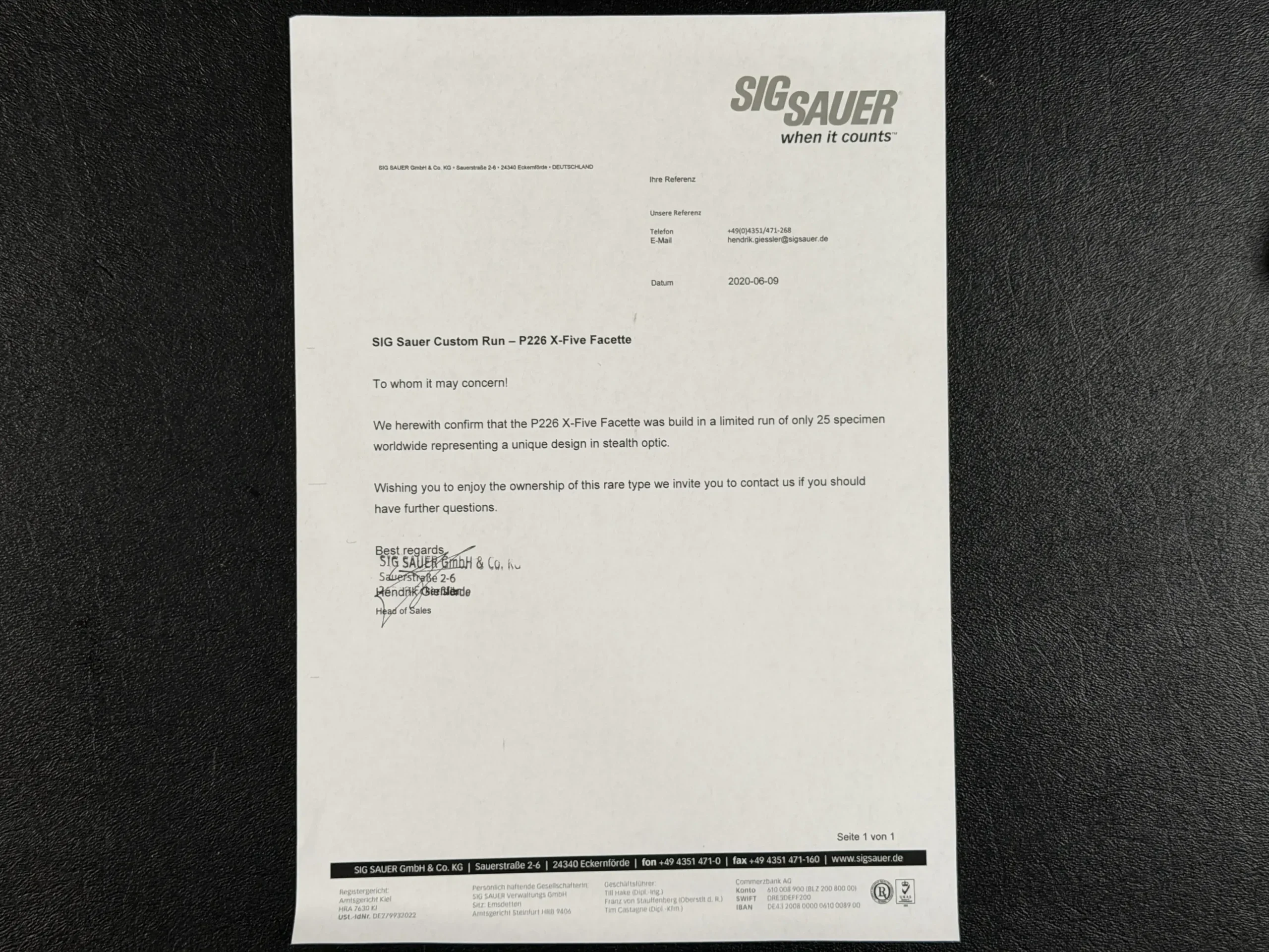 SIG Sauer P226 X-Five Facette Mastershop photo 3