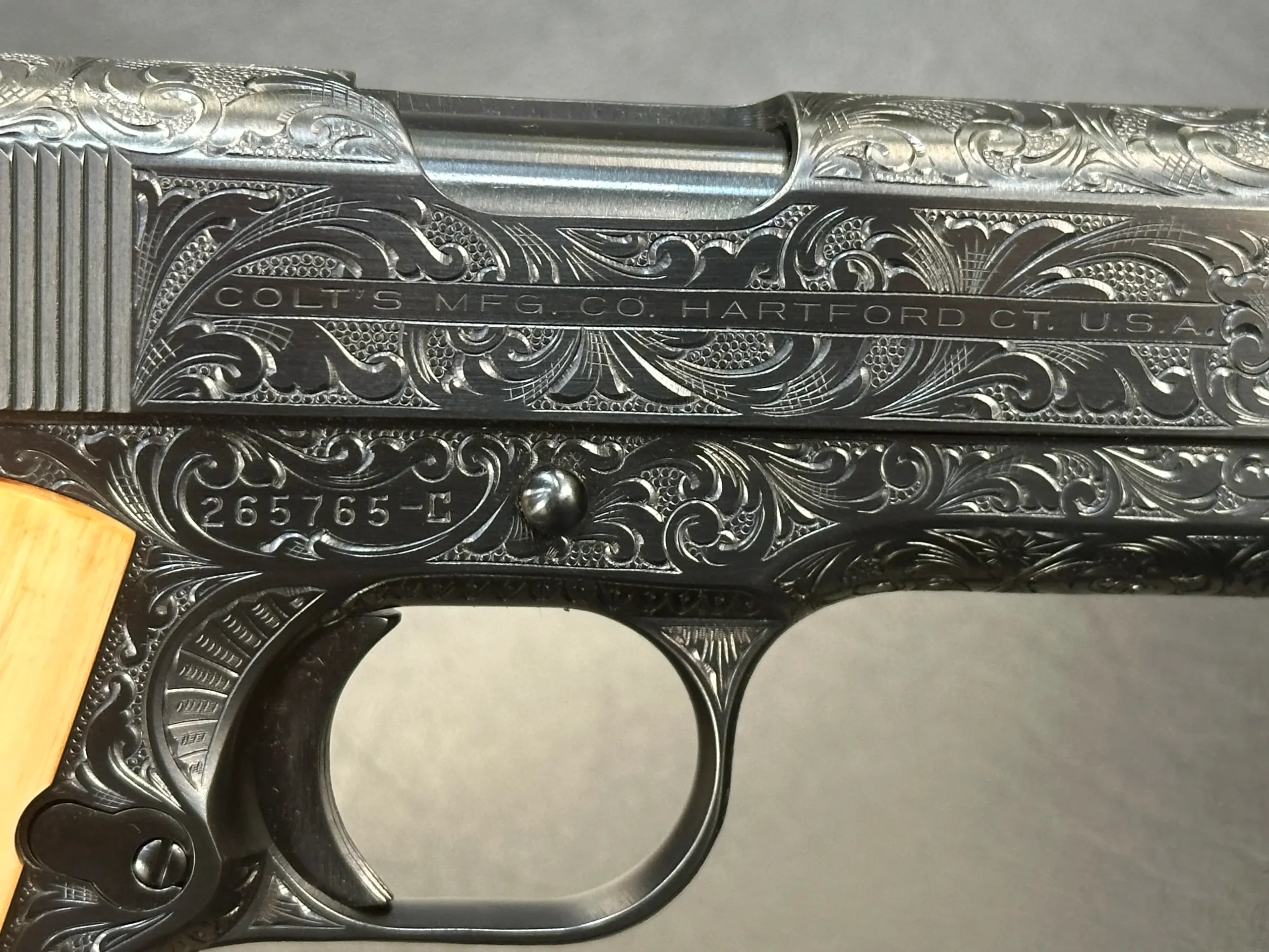 John Adams Jr. Engraved Colt Government Model Pistol photo 10