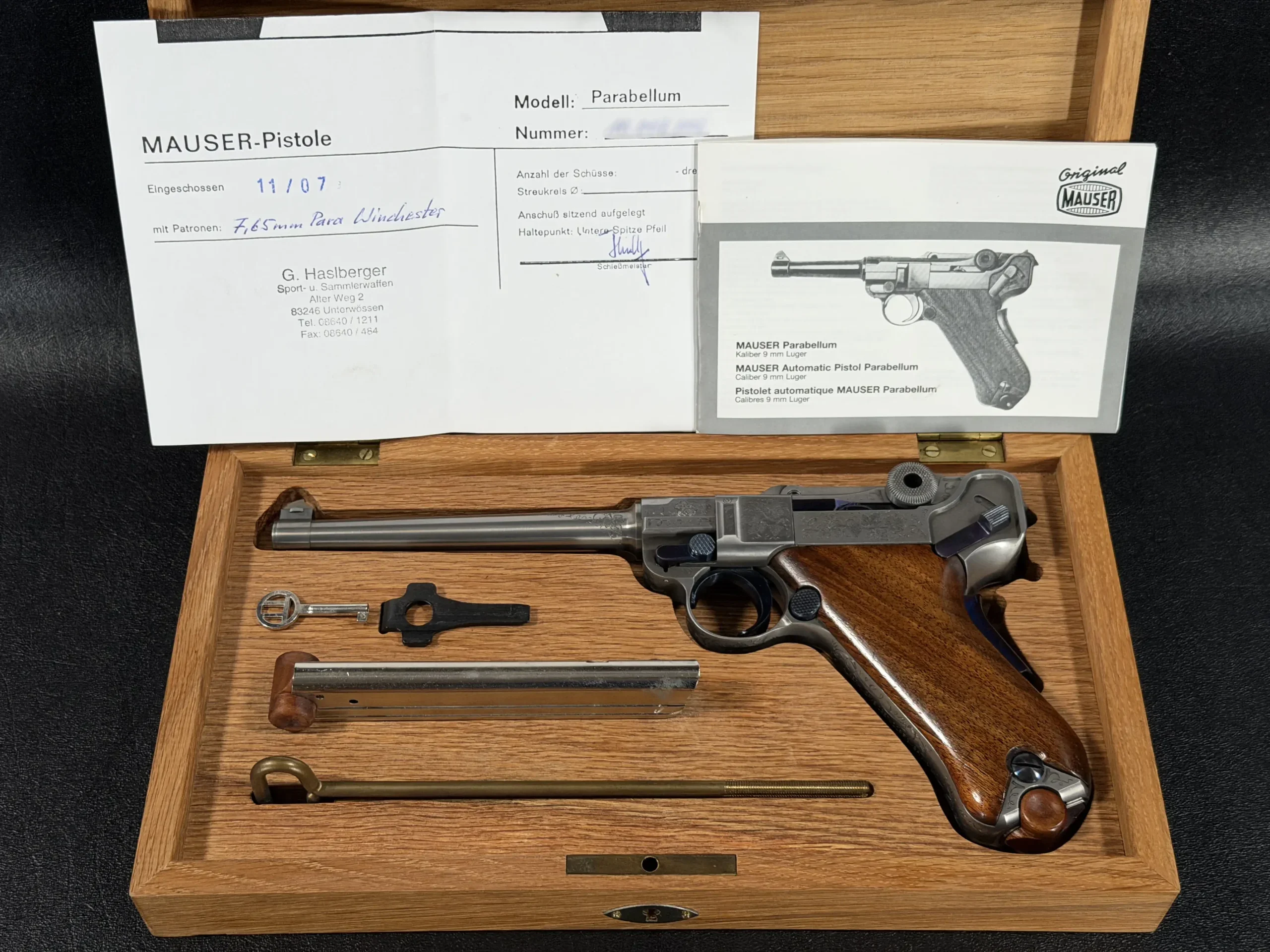 Mauser Parabellum IWA '89 Engraved Luger photo 2