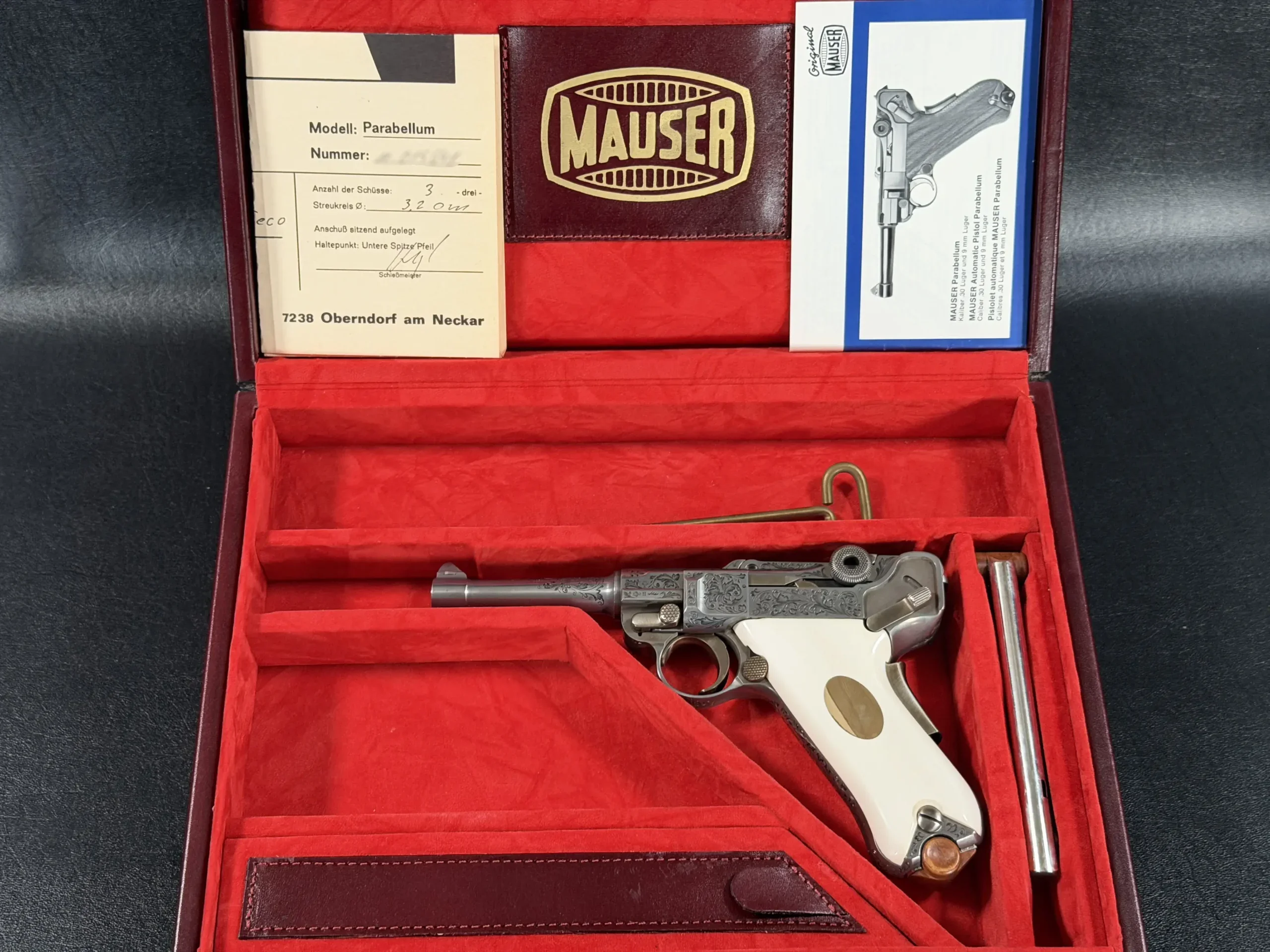 Mauser Parabellum Luger Exhibition Engraved photo 2