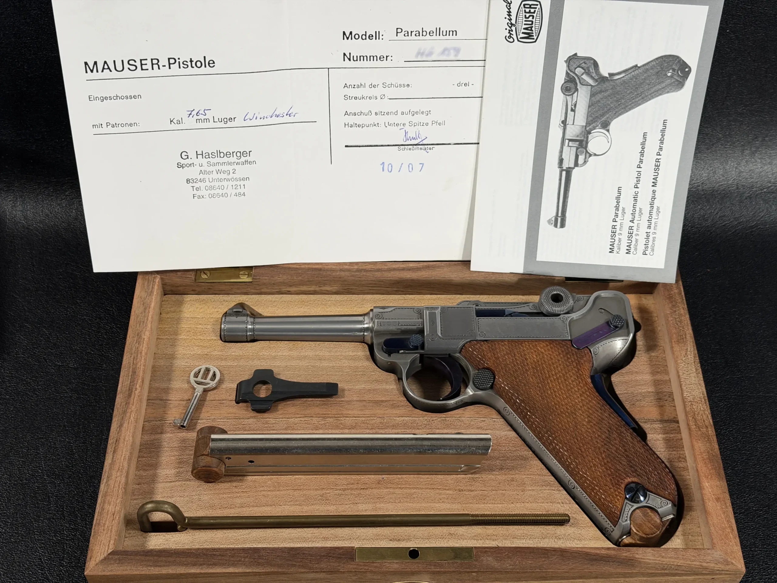 IWA Mauser Parabellum P08 Luger Engraved photo 2