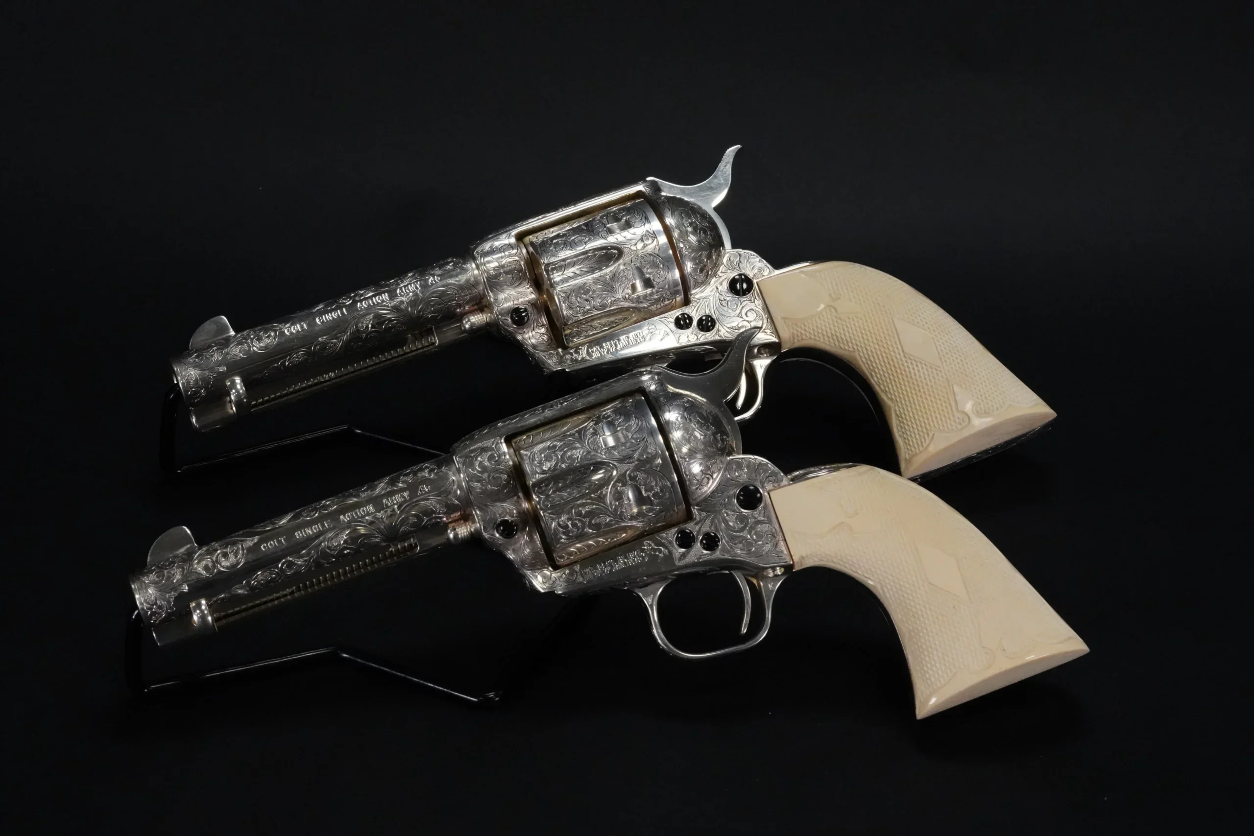 Colt Single Action Army Consecutive Pair Factory Class D Master Engraved by Jan Gwinnell photo 10