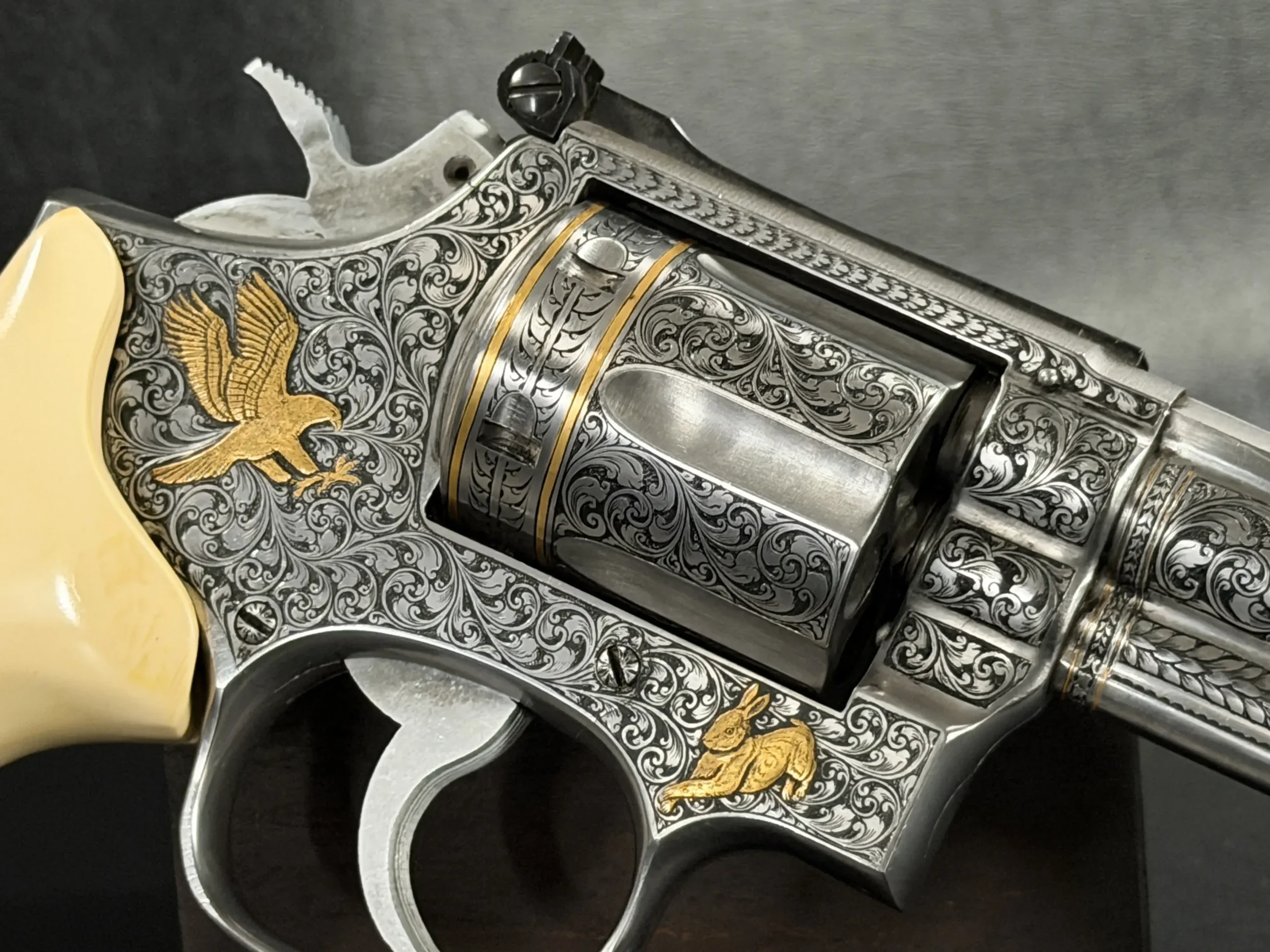 Ray Viramontez Engraved & Gold Inlaid Smith & Wesson Model 66-1 photo 8