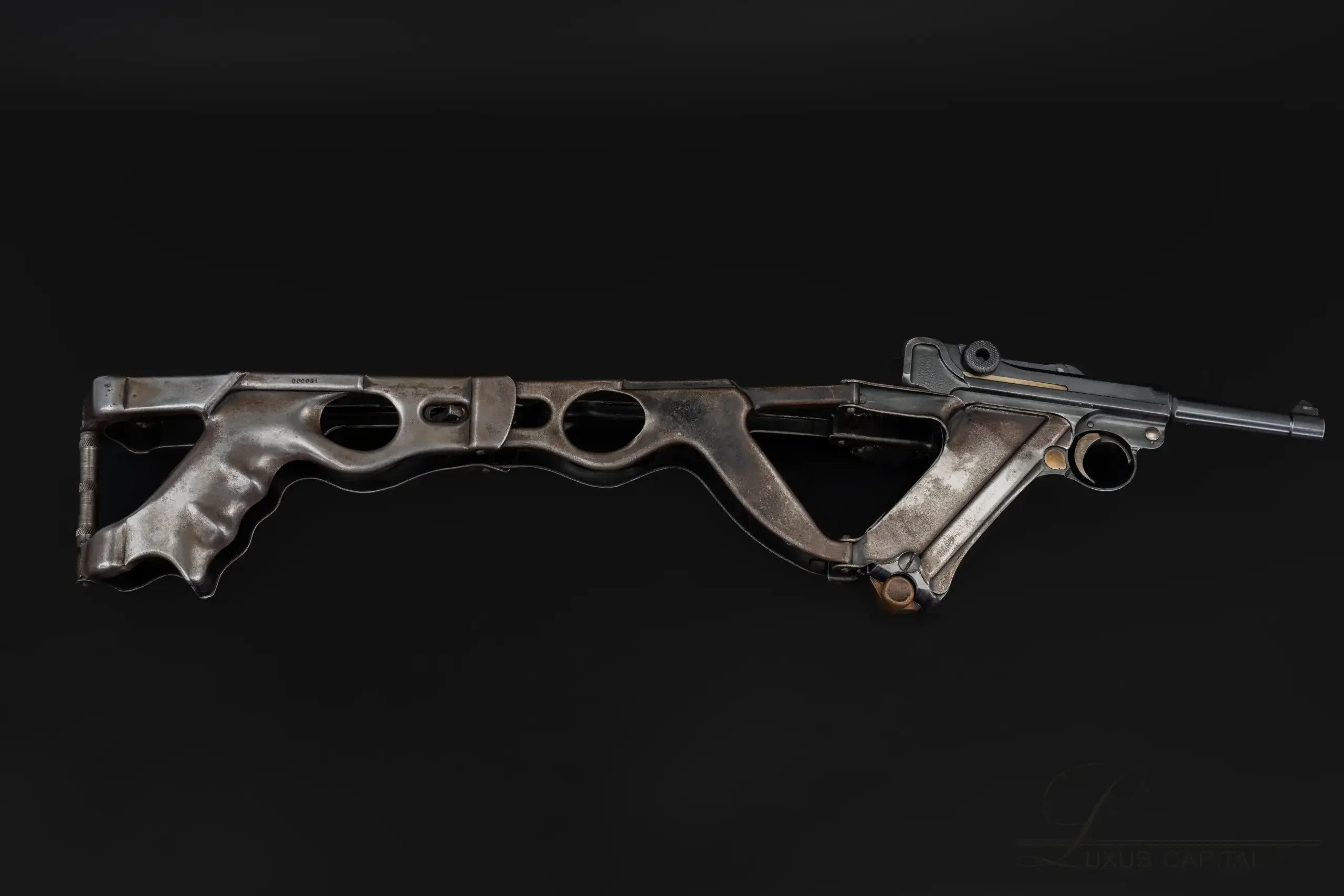 DWM 1920 Luger with Benke-Thiemann Folding Stock photo 8