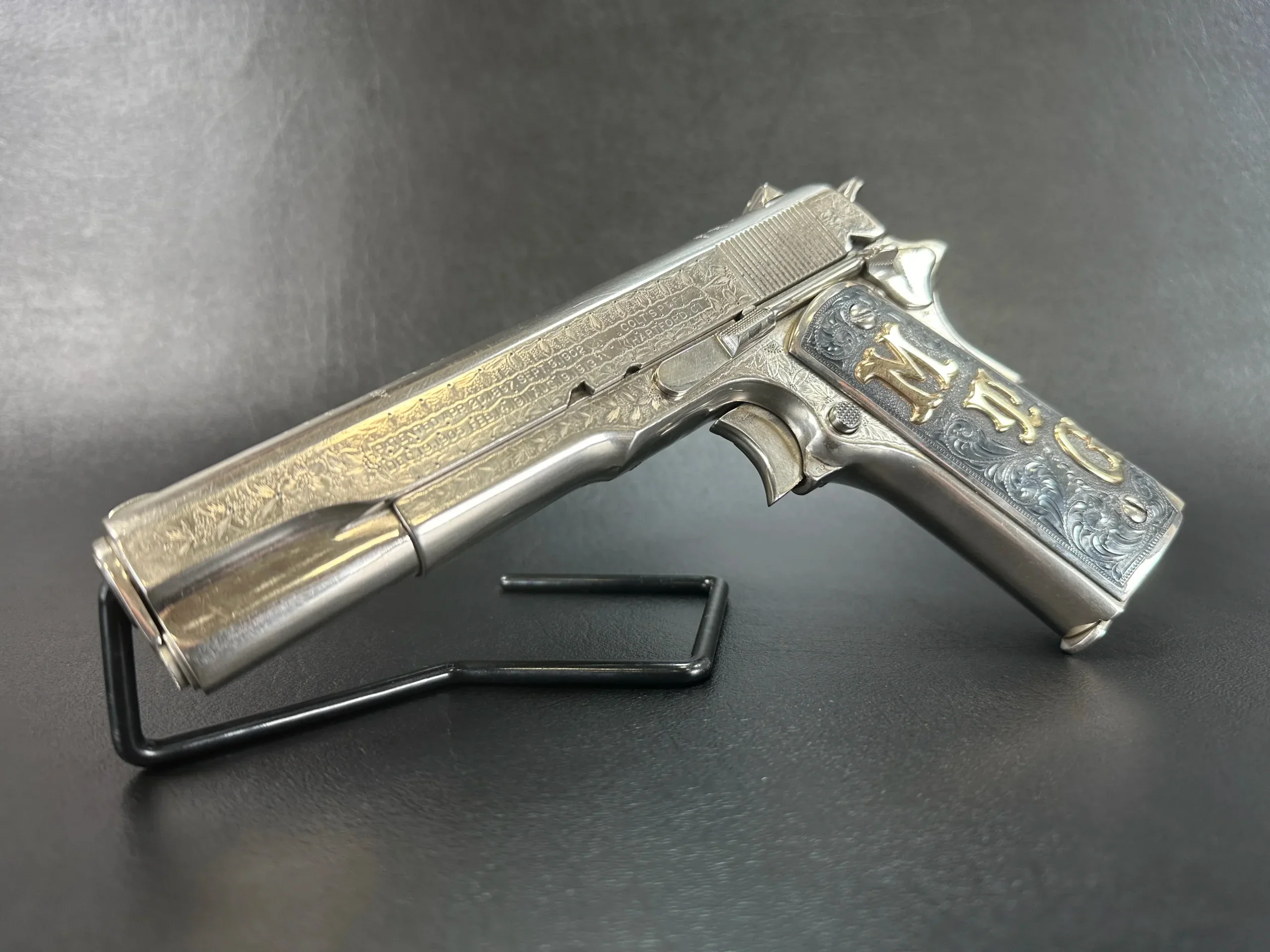 Engraved Colt Model 1911 U.S. Army Attributed to Texas Ranger Captain M.T. Gonzaullas photo 3