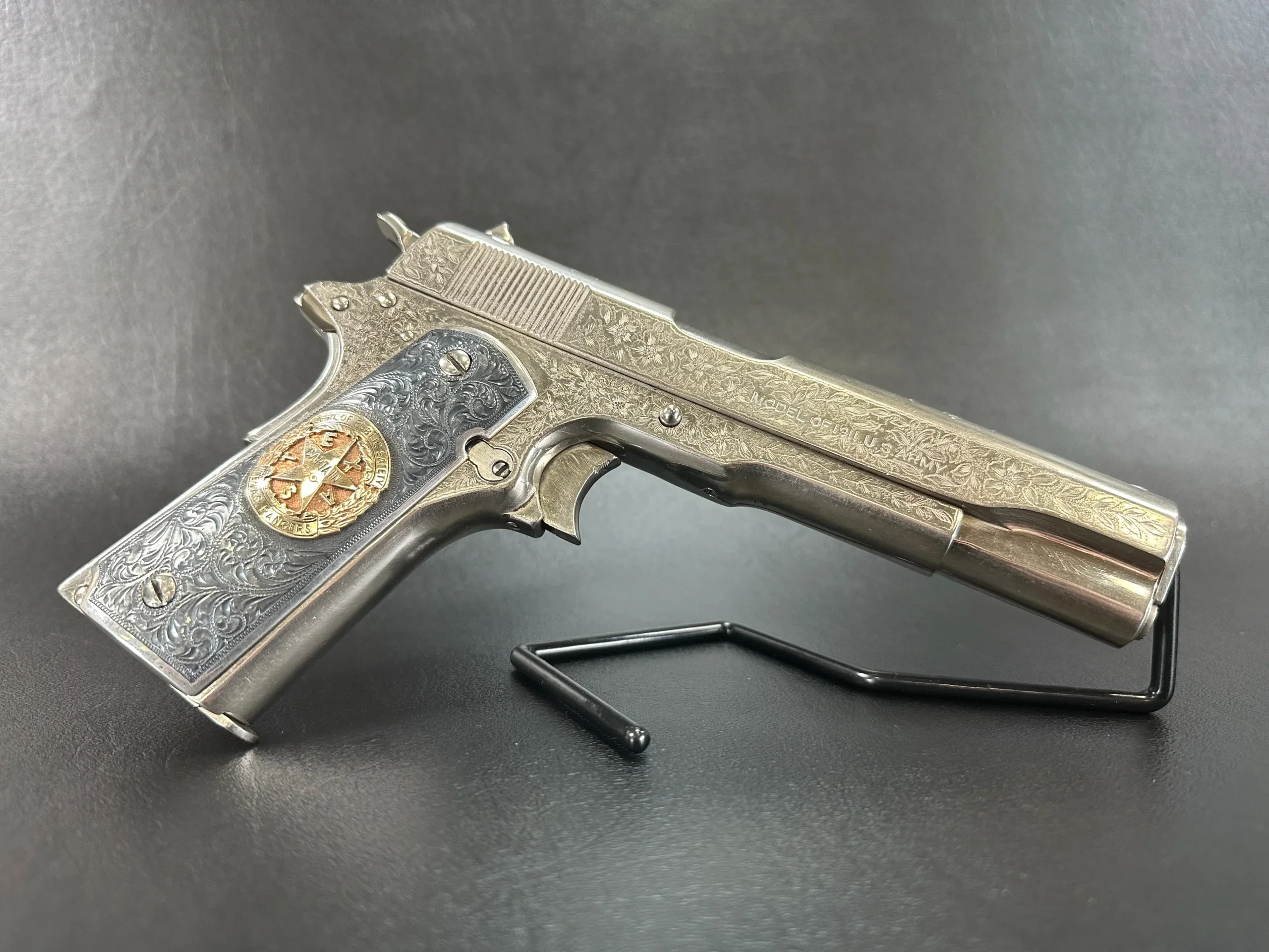 Engraved Colt Model 1911 U.S. Army Attributed to Texas Ranger Captain M.T. Gonzaullas photo 4