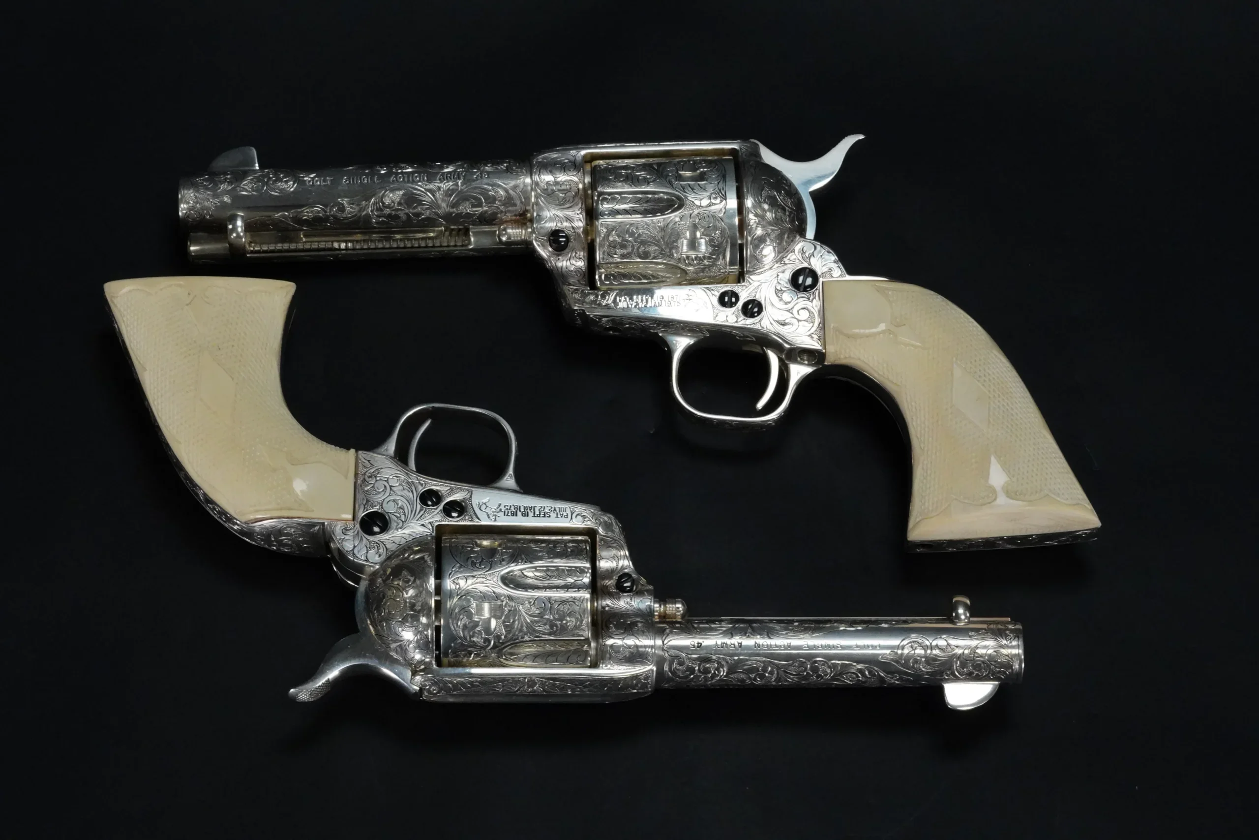 Colt Single Action Army Consecutive Pair Factory Class D Master Engraved by Jan Gwinnell photo 3