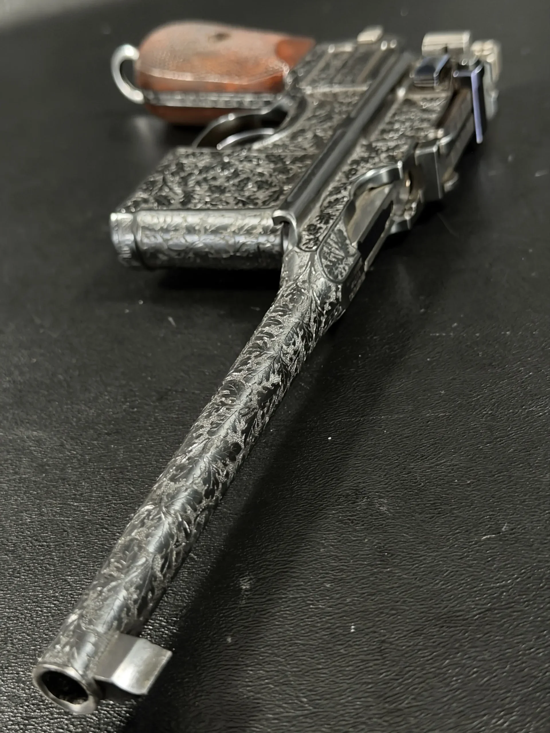 Engraved Mauser C96 Broomhandle With Shoulder Stock photo 7