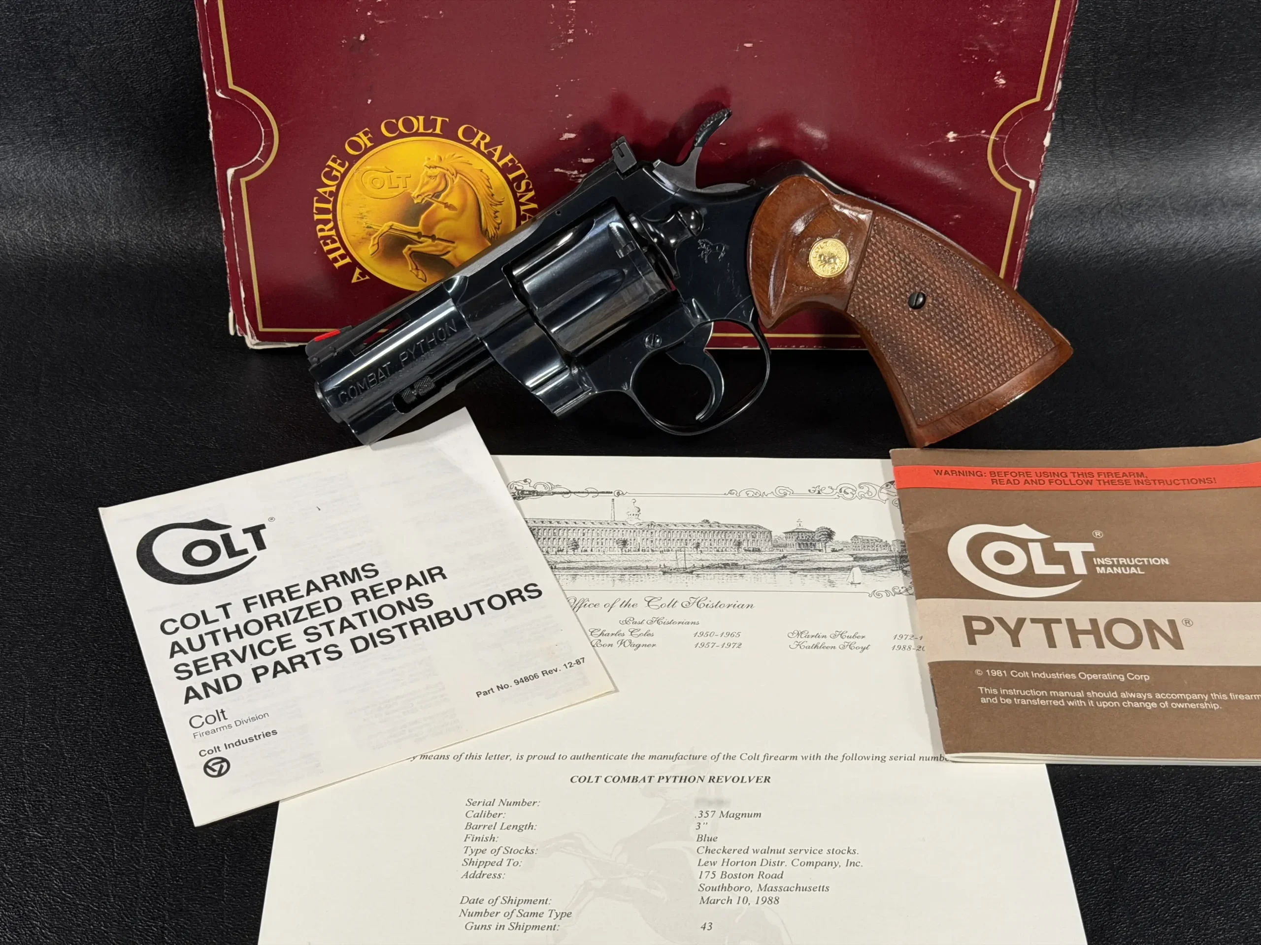 Colt Combat Python 3-Inch Lew Horton Distributor Special photo 2