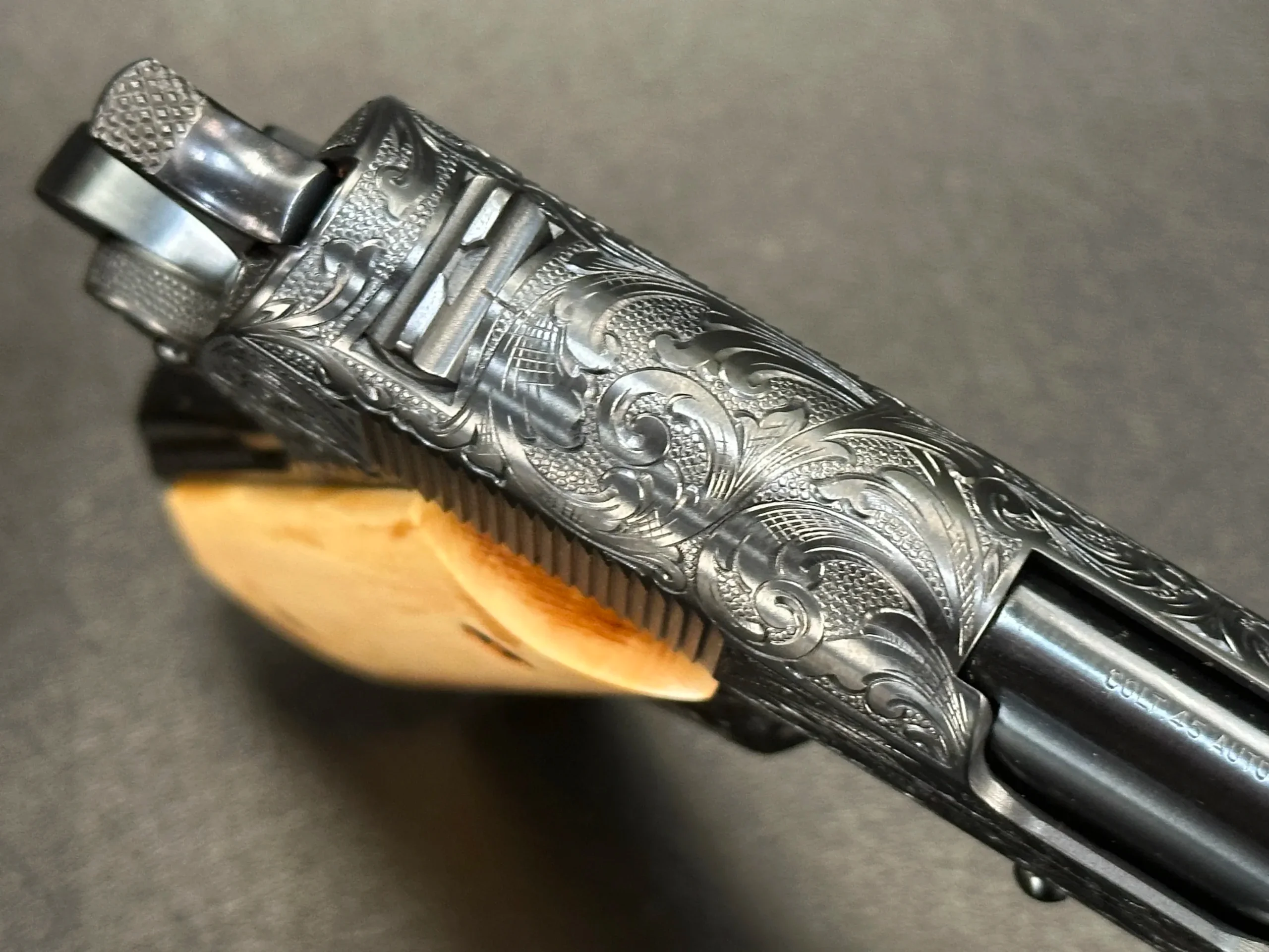 John Adams Jr. Engraved Colt Government Model Pistol photo 8