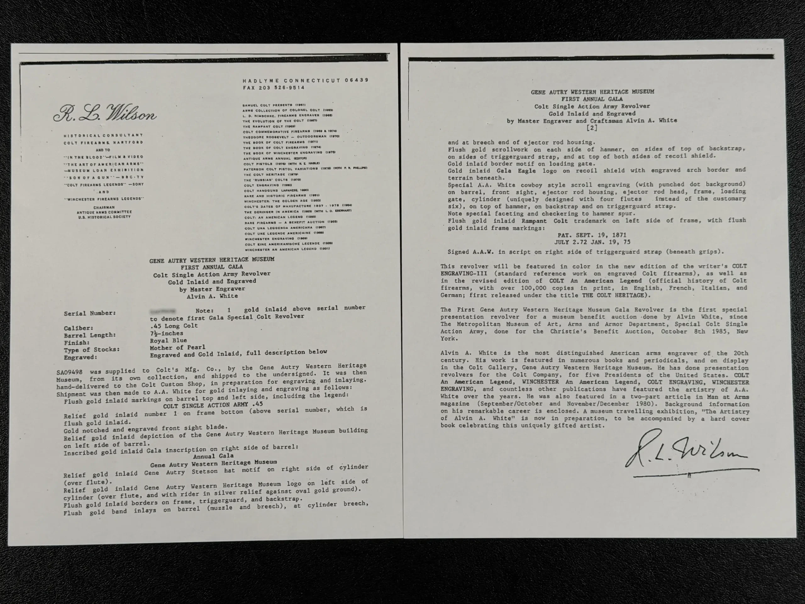Colt Single Action Army Gene Autry Western Heritage Museum Gala Revolver photo 4