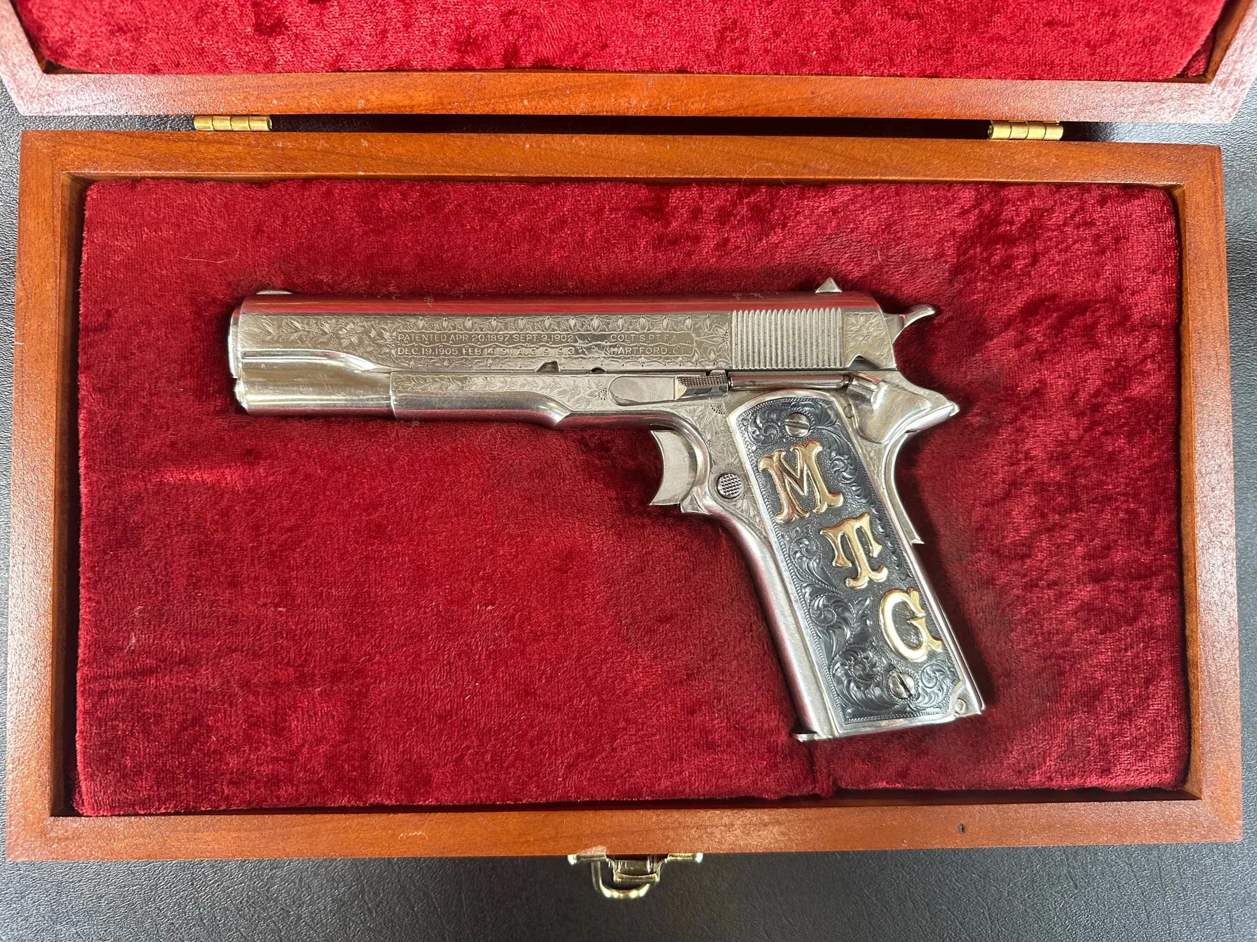 Engraved Colt Model 1911 U.S. Army Attributed to Texas Ranger Captain M.T. Gonzaullas photo 10