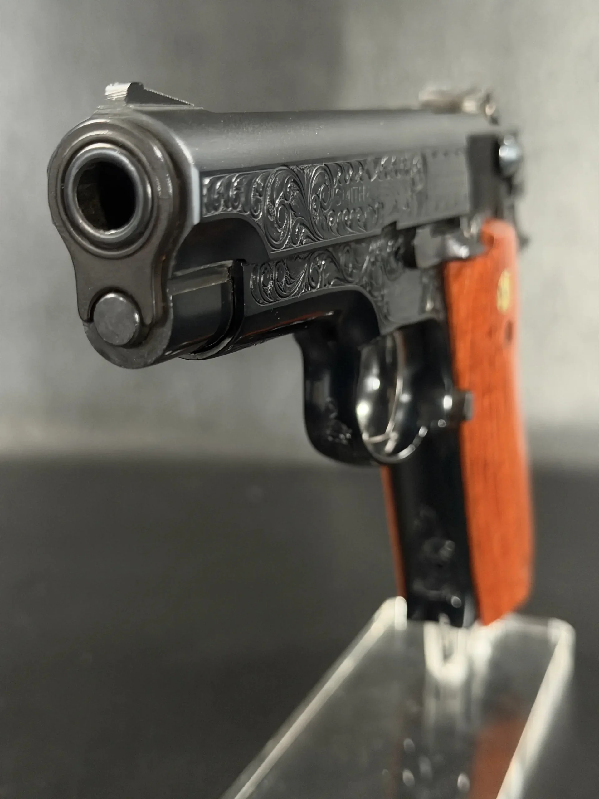 Engraved Smith & Wesson Model 39-2 photo 3