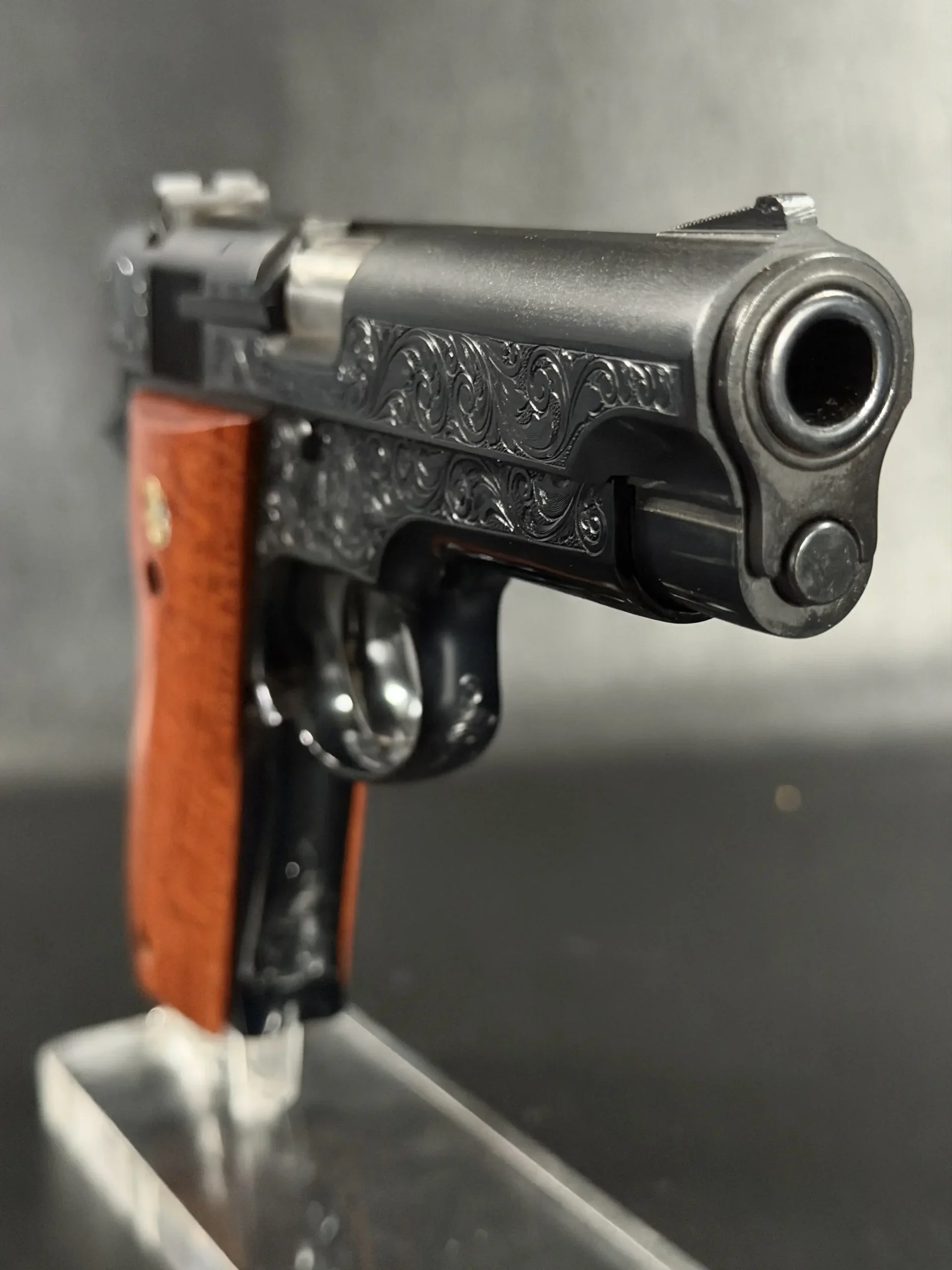 Engraved Smith & Wesson Model 39-2 photo 9