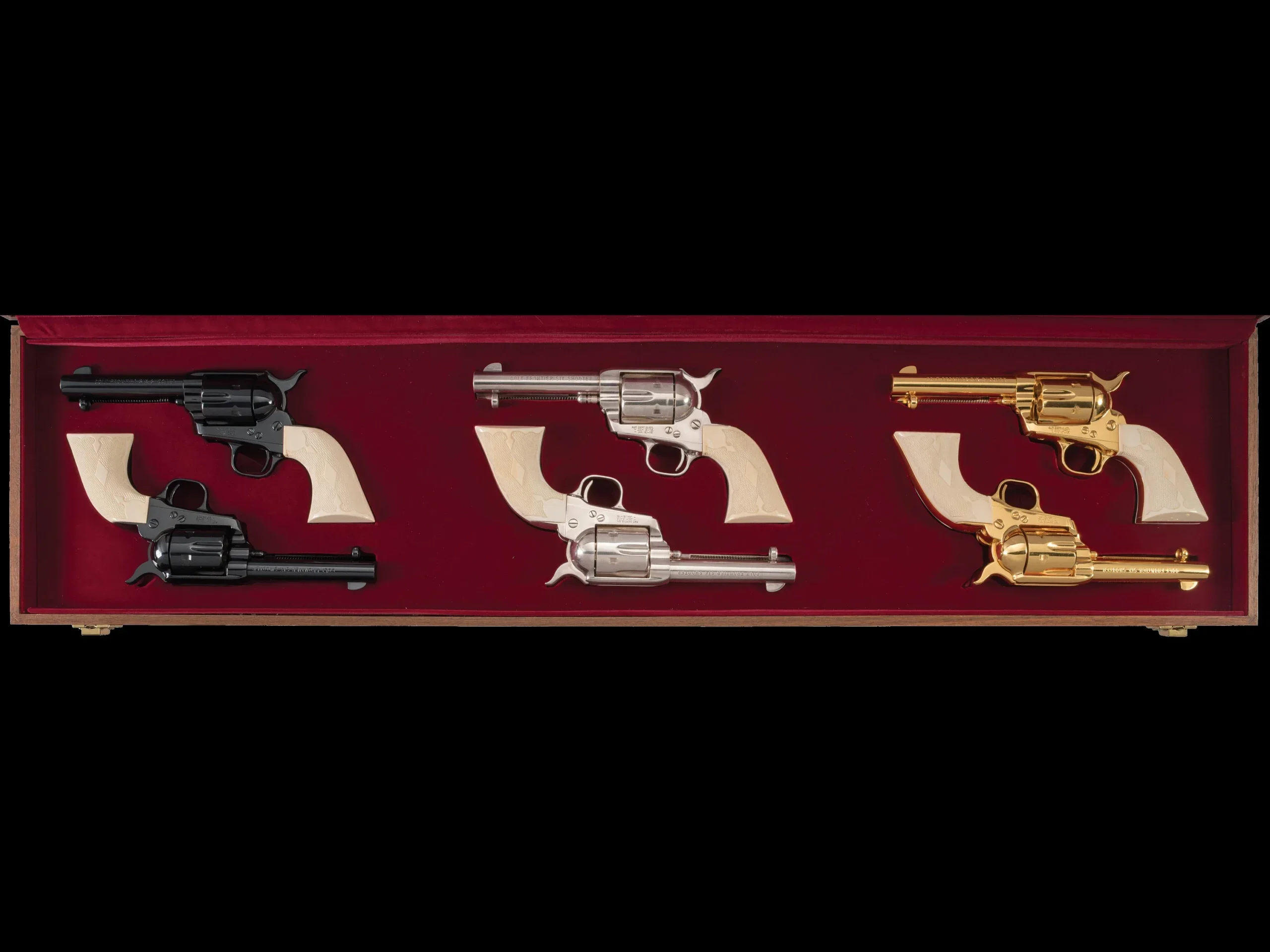 Colt Frontier Six Shooter Single Action Army Three Consecutive Pairs Set photo 3