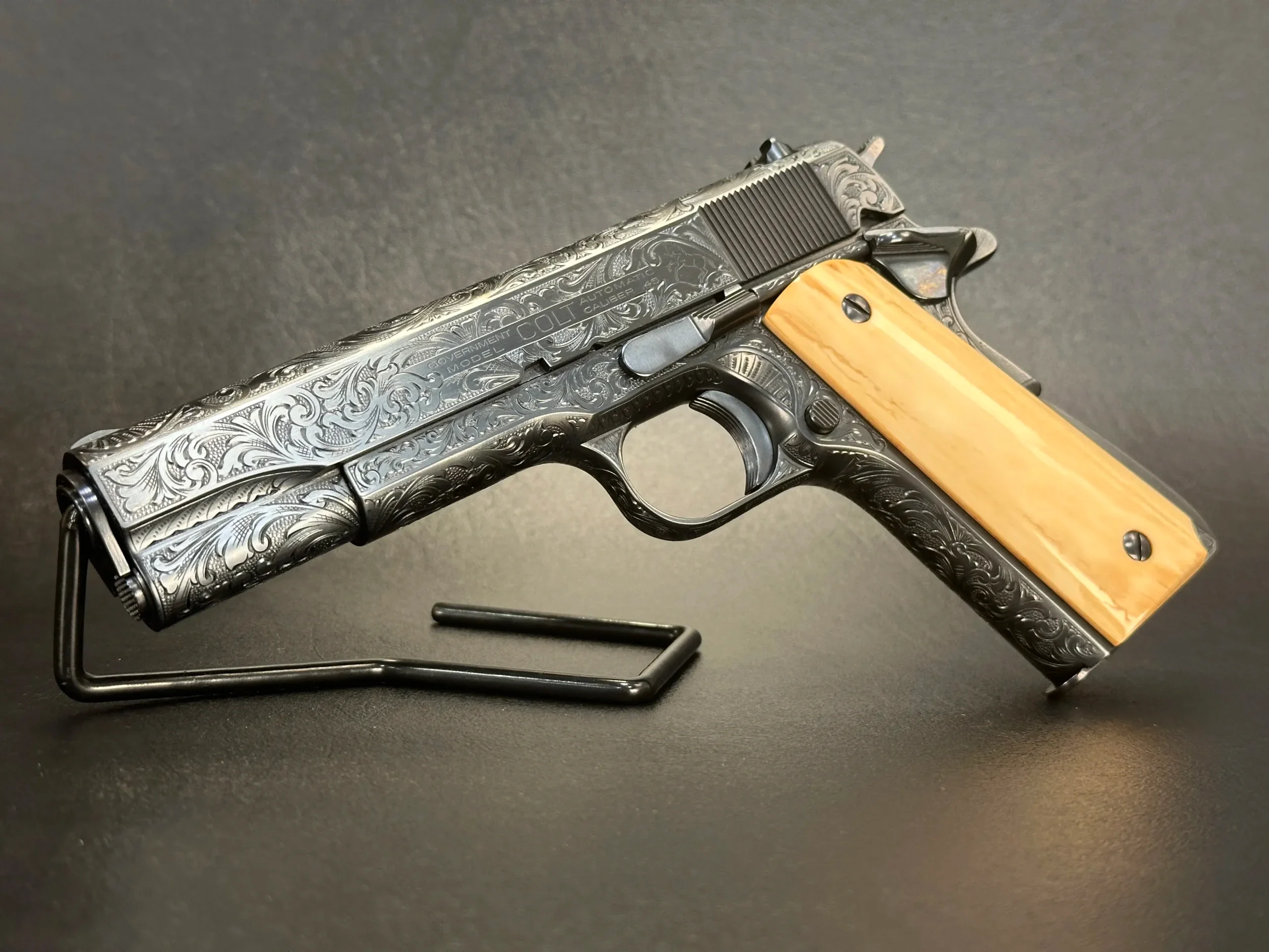 John Adams Jr. Engraved Colt Government Model Pistol photo 3