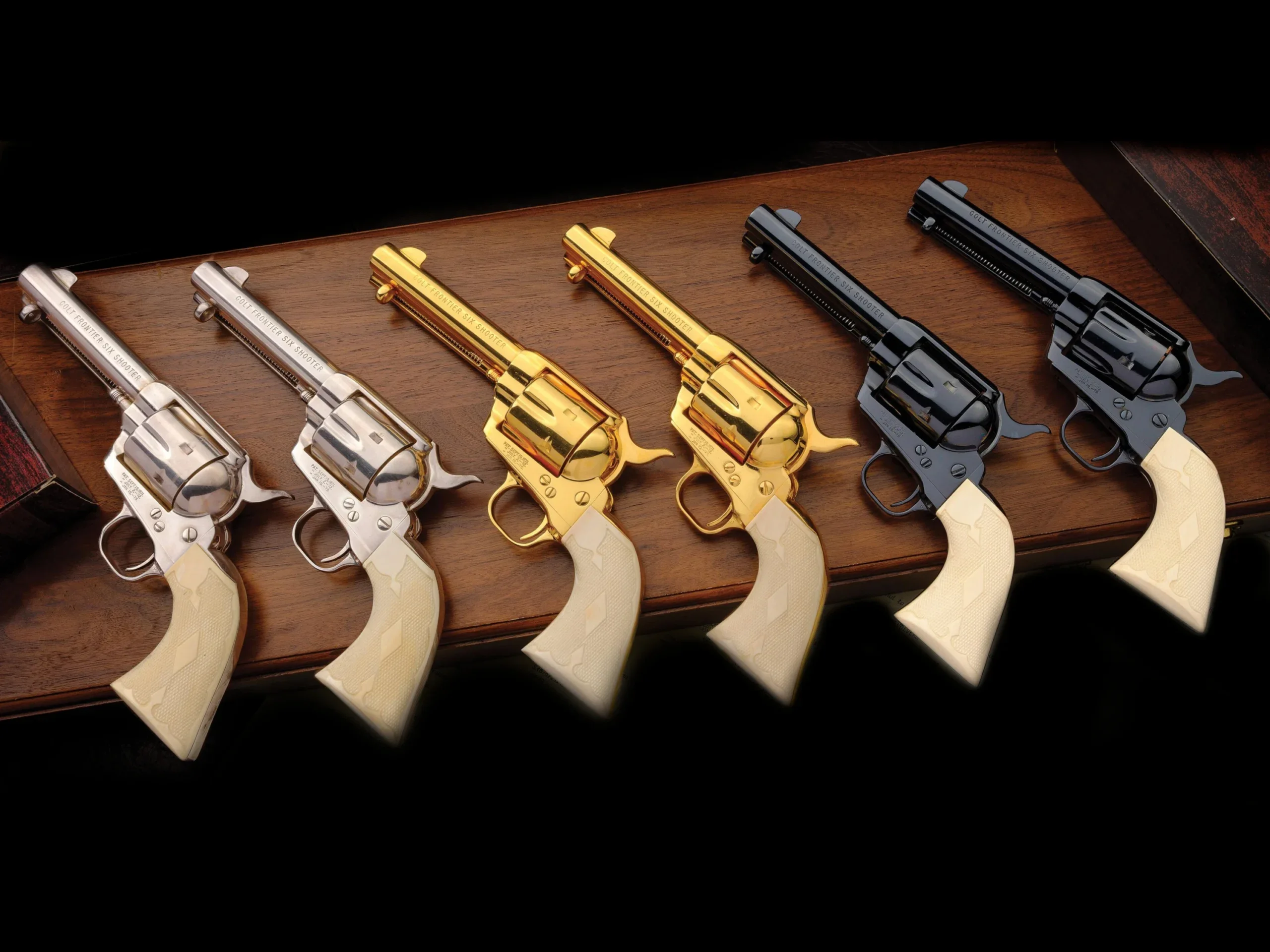 Colt Frontier Six Shooter Single Action Army Three Consecutive Pairs Set photo 2