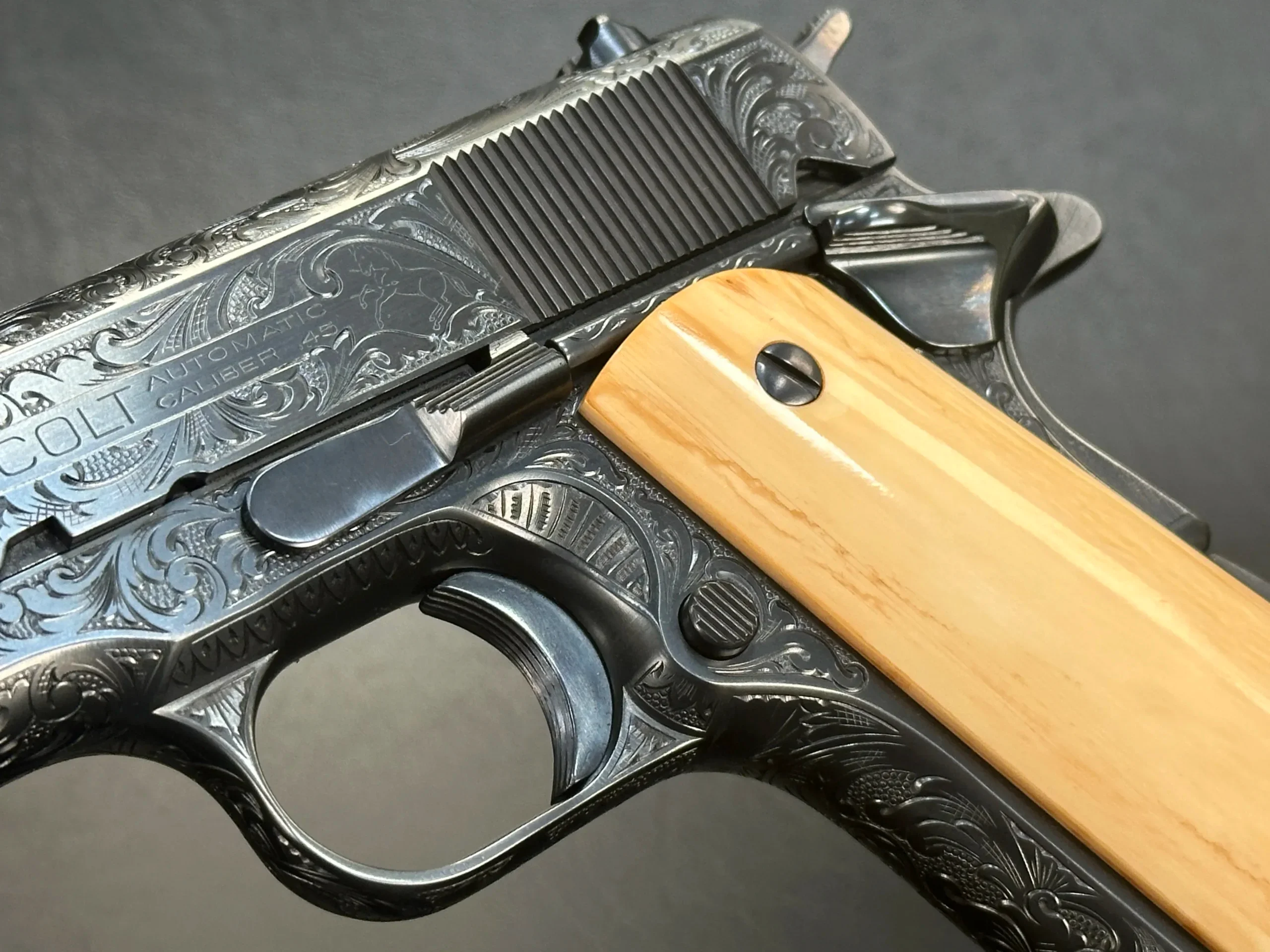 John Adams Jr. Engraved Colt Government Model Pistol photo 6
