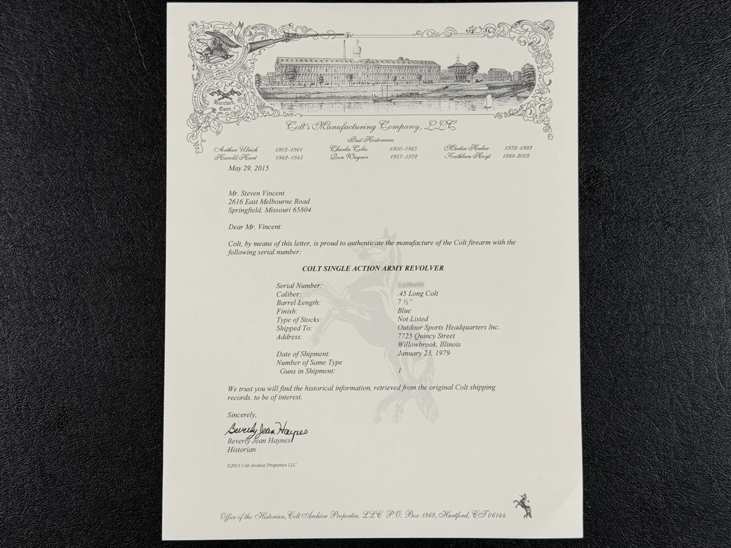 Colt Single Action Army Gene Autry Western Heritage Museum Gala Revolver photo 3