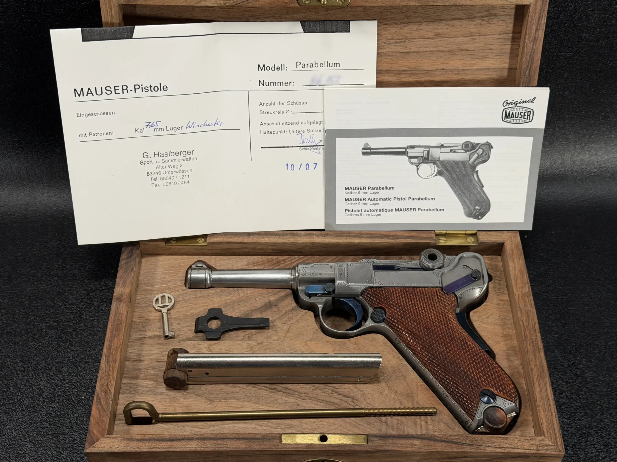 IWA Mauser Parabellum P08 Luger Engraved photo 2