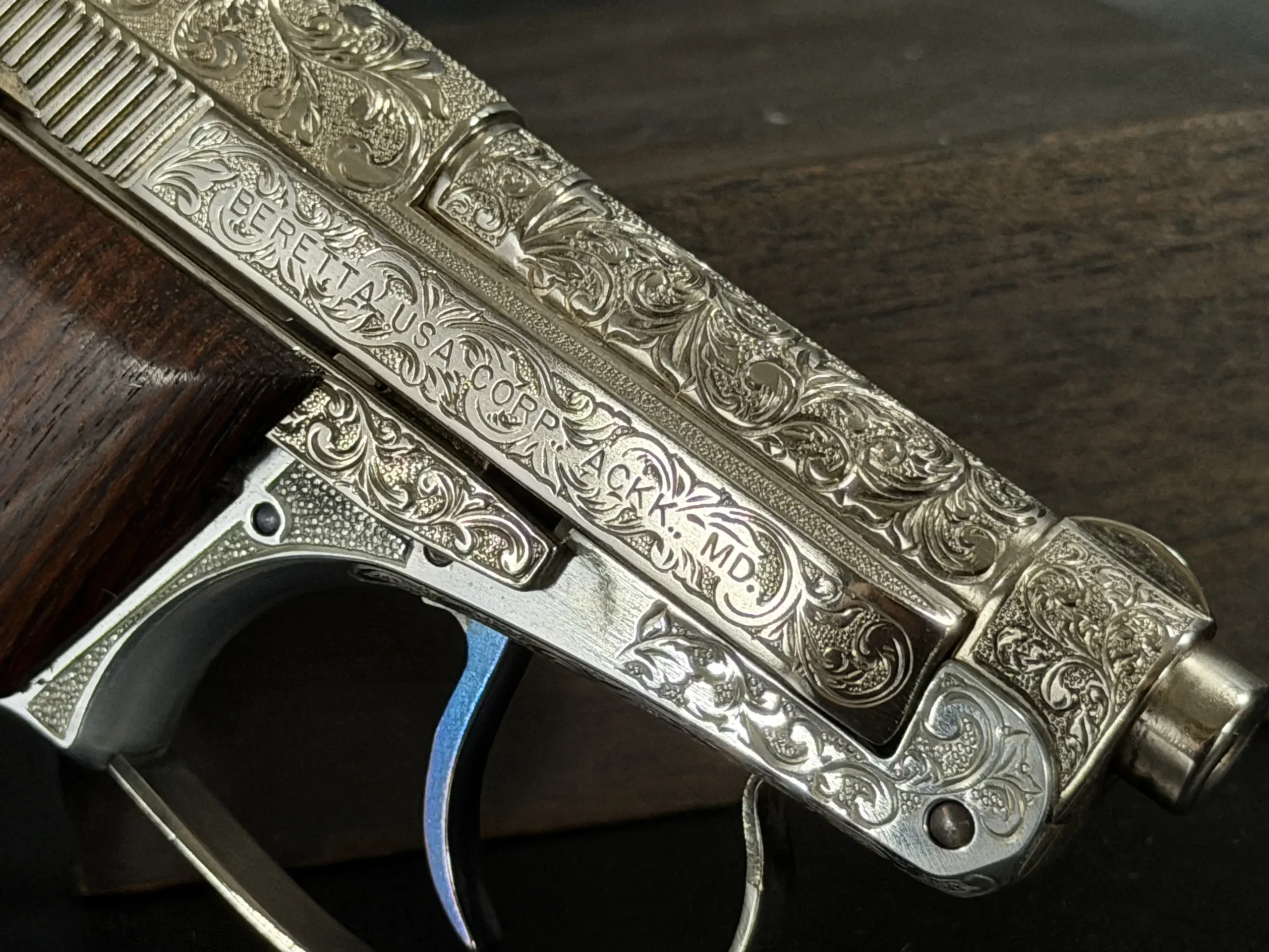 Beretta Model 21A Bobcat Engraved Jerry Lewis Pistol photo 8