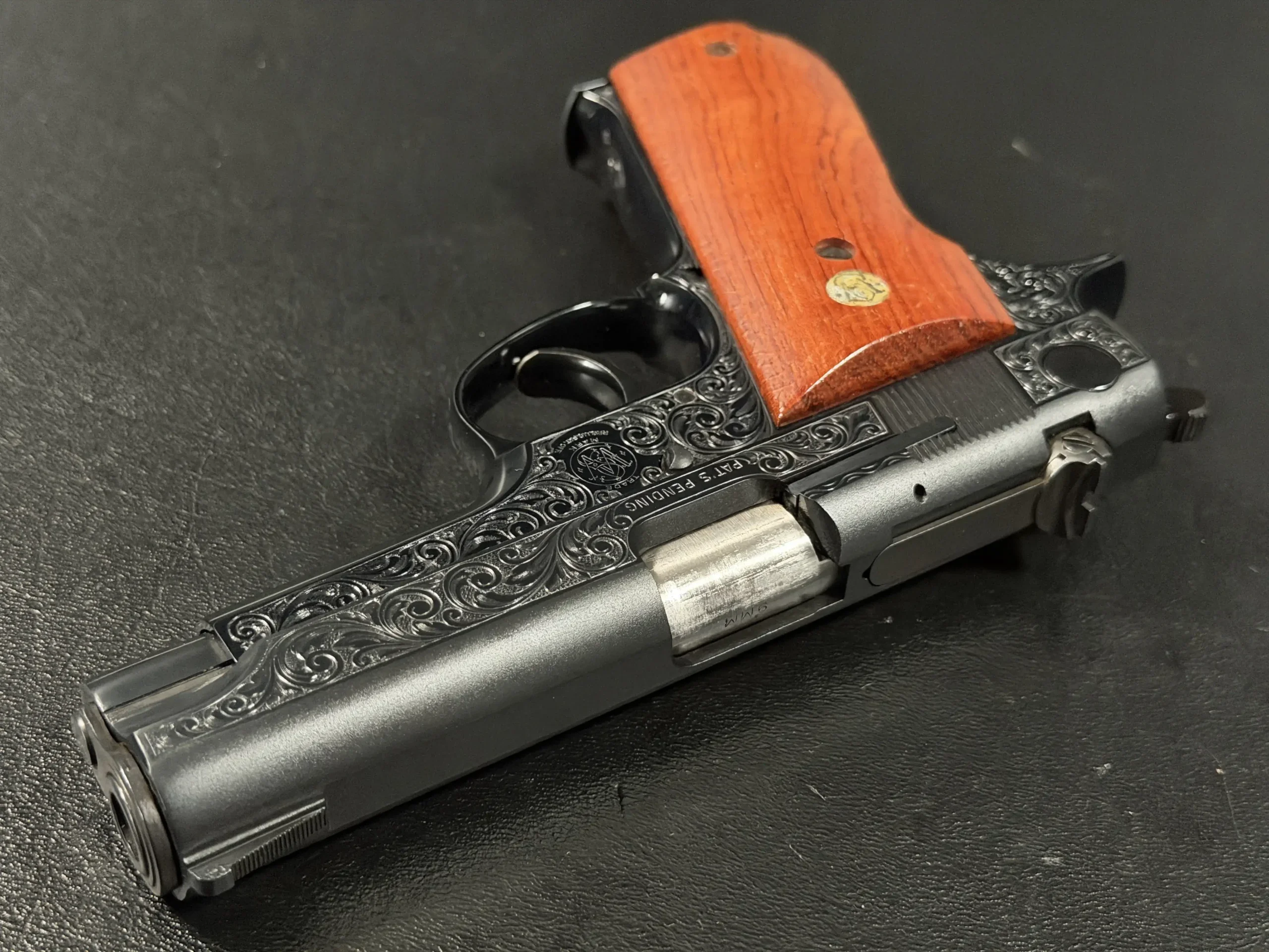 Engraved Smith & Wesson Model 39-2 photo 7