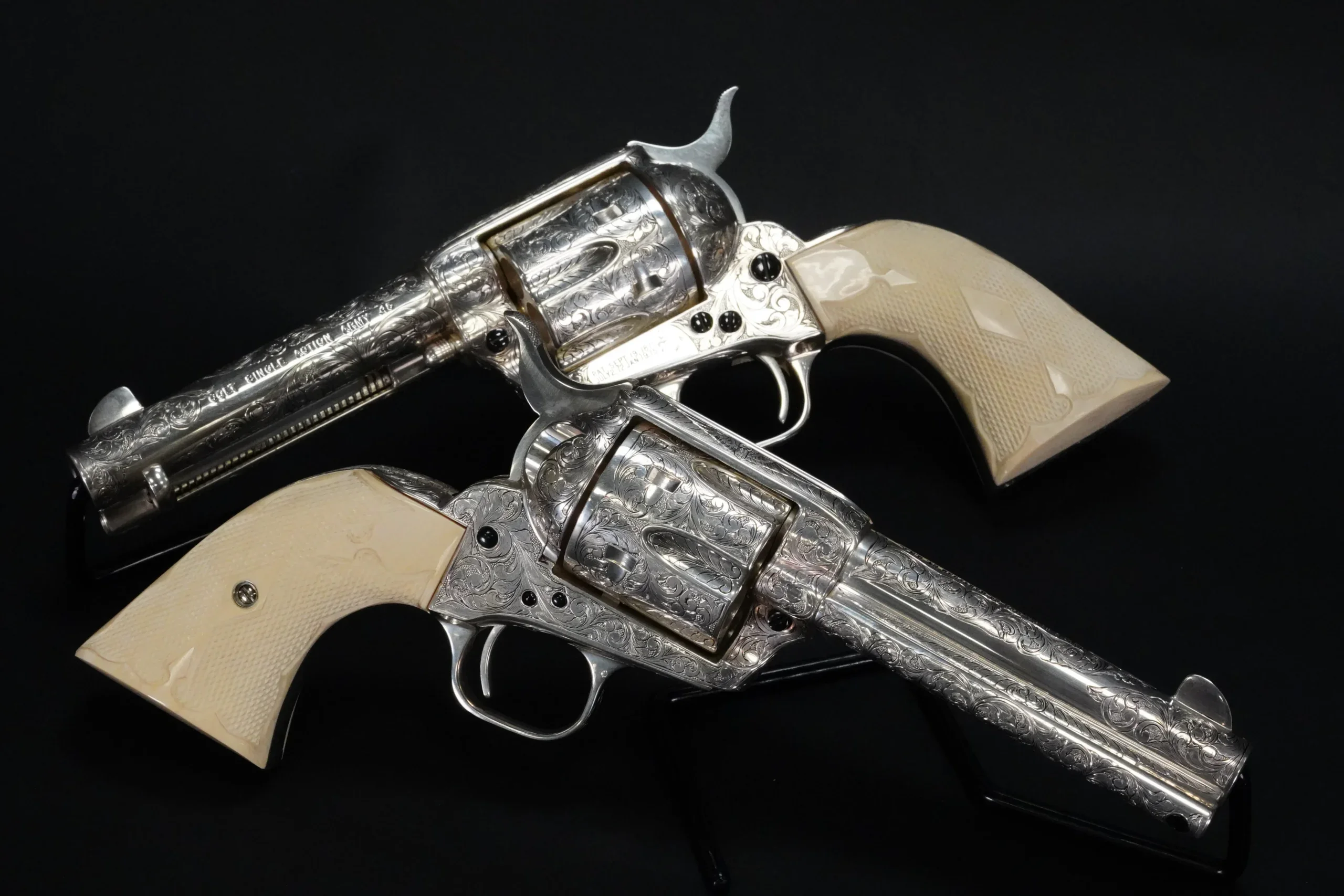 Colt Single Action Army Consecutive Pair Factory Class D Master Engraved by Jan Gwinnell photo 9